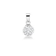 925 Sterling silver pendant with crystal.