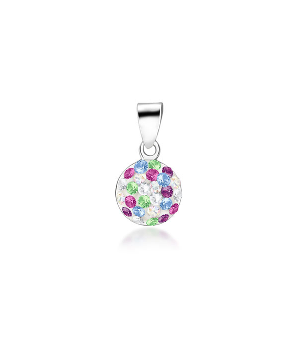925 Sterling silver pendant with crystal.