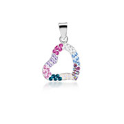 925 Sterling silver pendant with crystal.