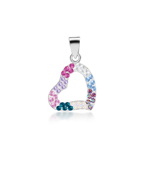 925 Sterling silver pendant with crystal.