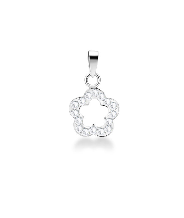 925 Sterling silver pendant with crystal.