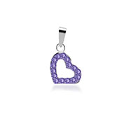925 Sterling silver pendant with crystal.