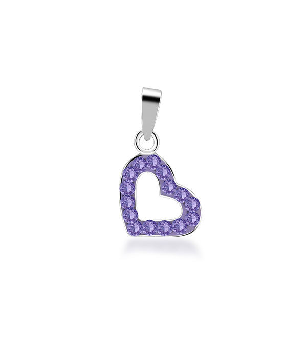 925 Sterling silver pendant with crystal.