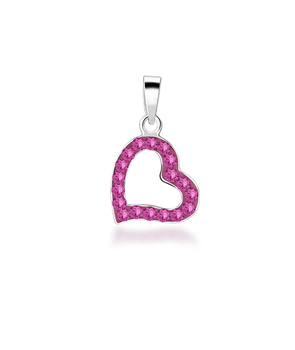 925 Sterling silver pendant with crystal.