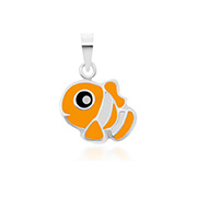 925 Sterling silver pendant with enamel color.