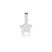 925 Sterling silver pendant with crystal.
