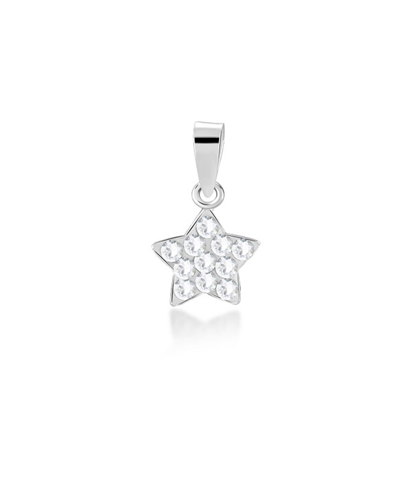 925 Sterling silver pendant with crystal.