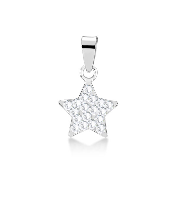 925 Sterling silver pendant with crystal.