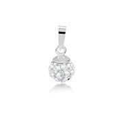 925 Sterling silver pendant with crystal.