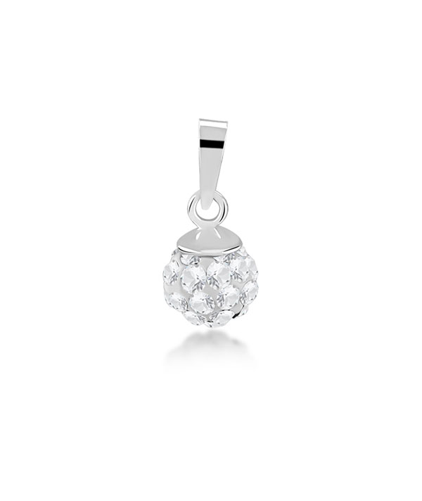925 Sterling silver pendant with crystal.