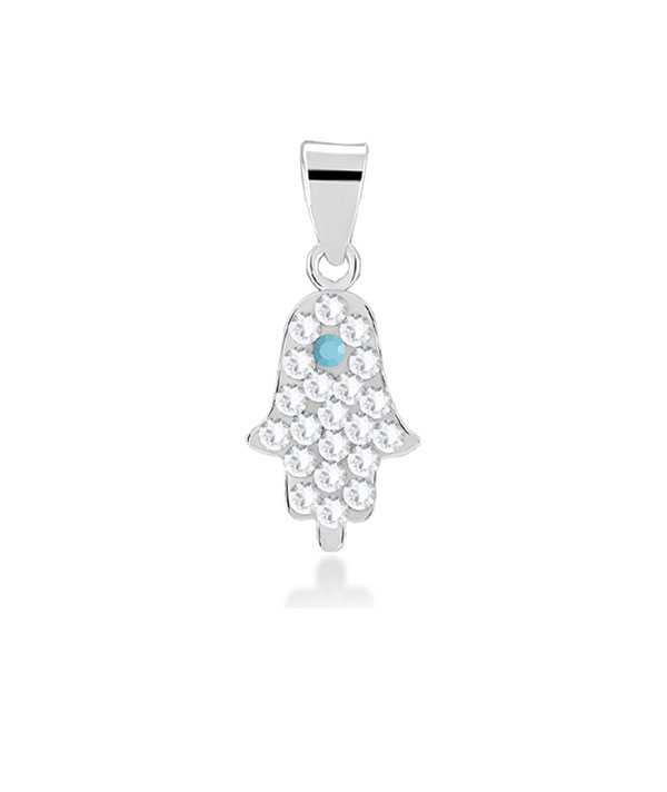 925 Sterling silver pendant with crystal.