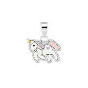 925 Sterling silver pendant with enamel color.