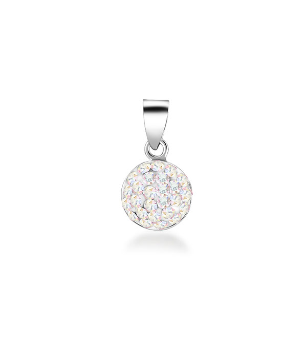 925 Sterling silver pendant with crystal.