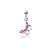 925 Sterling silver pendant with crystal.