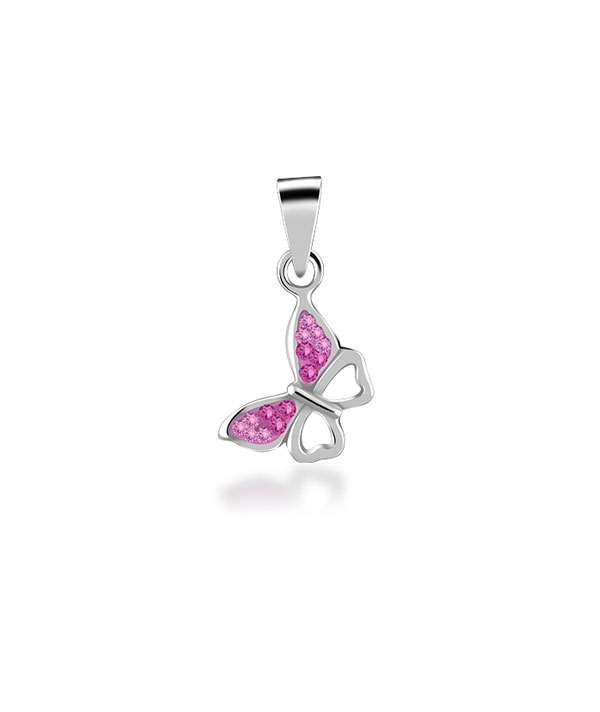 925 Sterling silver pendant with crystal.
