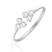 925 Sterling silver ring with crystals.