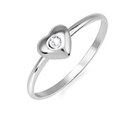 925 Sterling silver ring with crystals.
